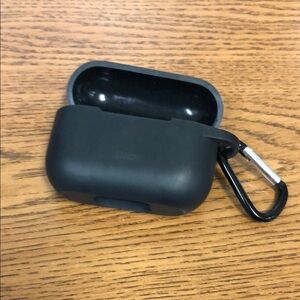 Black AirPods Case with Carabiner